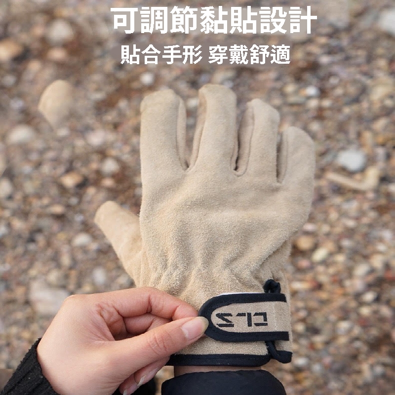 CLS牛皮隔熱手套 防火防燙手套 耐高溫隔熱牛皮手套 露營手套 加厚耐高溫 戶外 燒烤:圖片 8